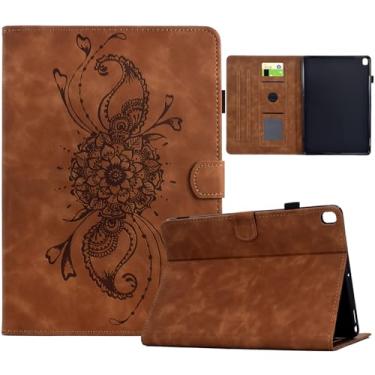 Imagem de Luksinlong Capa para Samsung Galaxy Tab S6 Lite 10,4 polegadas 2024 2022 2020 (SM-P610/P615), capa protetora Mandala Flip Book com capa flip de couro PU para Samsung S6 Lite Capa para tablet Samsung