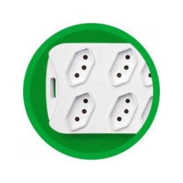 Imagem de Protetor Eletronico Intelbras C/ 8 Tomadas Branco... - INTELBRAS - ENE