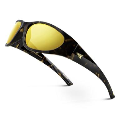 Imagem de KastKing Óculos de sol esportivos polarizados guaxinim para homens e mulheres, envoltório de têmpora ampla, ideal para dirigir, pesca, ciclismo, corrida