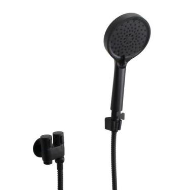 Imagem de Ducha Higiênica em ABS Preto c/ Registro com Derivação - AMG Metais