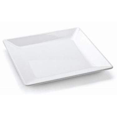 Imagem de Jogo 6 Pratos Quadrado Raso em Melamina Pequeno 20cm - Bestfer