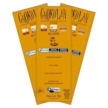 Imagem de Kit 3X: Chocolate Ao Leite 44% Cacau Açúcar Demerara