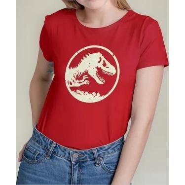 Imagem de Camiseta Camisa Algodão Adulto Feminina Masculina Filme Dinossauro Jur