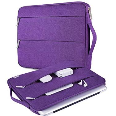 Imagem de Voova Capa para laptop 13 13,6 polegadas compatível com MacBook Air 13 M1/M2/M3/M4, MacBook Pro 13/14, iPad Pro 13, capa fina à prova d'água, roxa