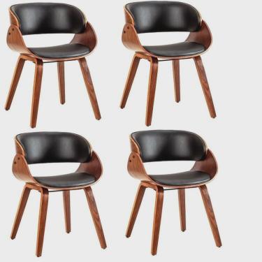 Imagem de Kit com 4 Cadeiras de Jantar Daniela Preto