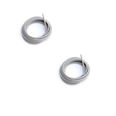 Imagem de RCmall 2Pack Pneumatic Air Tube Kit, 4mm OD Hose Set in Black, Blue, Gray, 2M Length, Compatible with Technical Building Blocks, DIY Car MOC Projects (2PCS Gray)