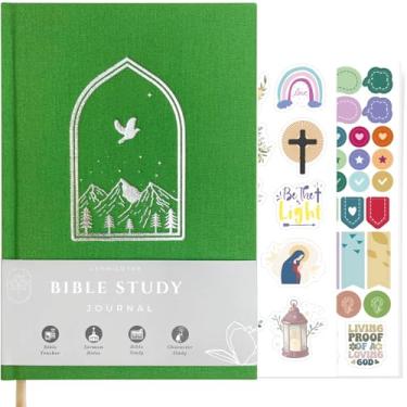 Imagem de LeymiLotus Diário de estudo da Bíblia Diário de notas da igreja - Materiais de estudo da Bíblia - Caderno de estudo bíblico guiado para anotações e reflexão, presente espiritual religioso baseado na