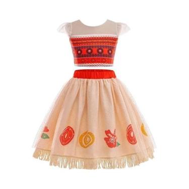 Imagem de Fantasia De Princesa Moana 2 Para Meninas, Vestido De Festa De Hallowe