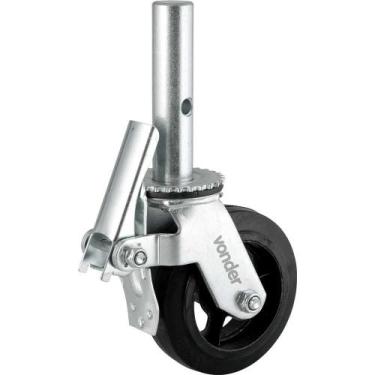 Imagem de Rodízio Andaime Borracha 6 Espigão Freio Vonder