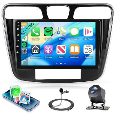 Imagem de Rádio estéreo para carro 4G + 128G 4 núcleos para Chrysler 200 200C 2011 2012 2013 2014, rádio automotivo sem fio Carplay Android, tela sensível ao toque embutida de 9 polegadas, rádio Bluetooth com