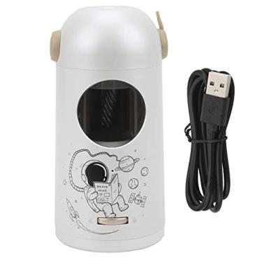 Imagem de Apontador de lápis elétrico totalmente automático Smart Stop Ponto ajustável Bateria recarregável Apontador de lápis colorido para artistas Estudantes Uso em escritório Material (Branca)