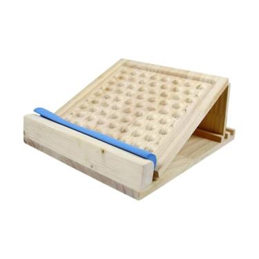 Imagem de simhoa Prancha inclinada de madeira maciça para alongamento da panturrilha, com rampa de inclinação e ângulos ajustáveis ​​para agachamentos e treinamento de, Bordas Arredondadas em 4 ângulos