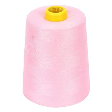 Imagem de Fios de poliéster para linha de costura, 8000 jardas, múltiplas cores, fortes, duráveis ​​para projetos de costura manual de máquina de bordar diy (152 rosa)