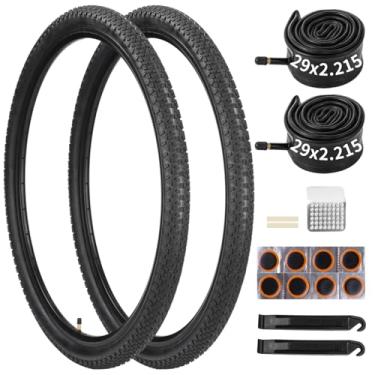 Imagem de yeesport Conjunto de substituição de pneu de bicicleta de 73,7 cm, 2 peças de tubo de pneu de mountain bike de 73,7 cm x 5,6 cm 57-622 com alavancas compatíveis com pneus de bicicleta de 29 x 2,0 29 x