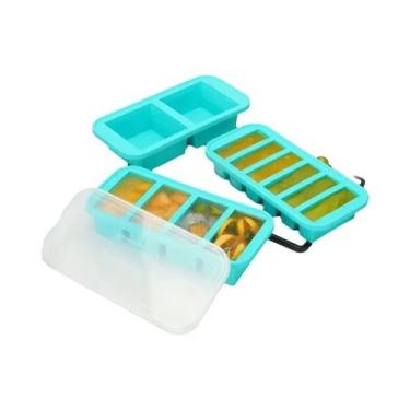 Imagem de Bandeja Grande De Silicone Para Congelador Com Tampas Para Armazenar S