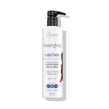Imagem de Creme para Pentear Cachos Cabelos Ondulados Fusionfrizz Brscience 500ml - Hidratação Profunda, Nutrição e Controle de Frizz para Cabelos Ondulados Curvas 2A, 2B e 2C