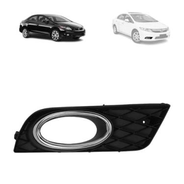 Imagem de MOLDURA DO FAROL DE MILHA CIVIC 2012 A 2014 LADO DIREITO (COM CROMADO) - 33921-TR0-E01