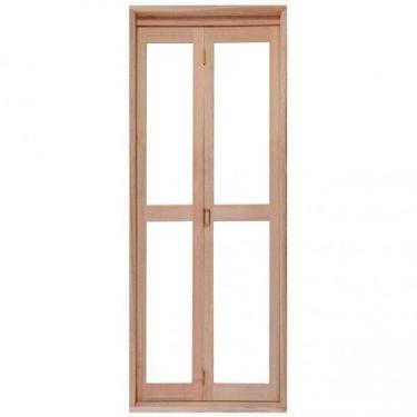 Imagem de Porta de Madeira Camarão 213x84cm com Marco e Batente 14cm Ewk P25 Ron