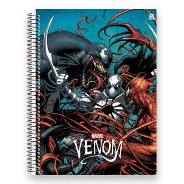 Imagem de Caderno Venom Universitário 10M Espiral Capa Dura 160 Fls, Azul