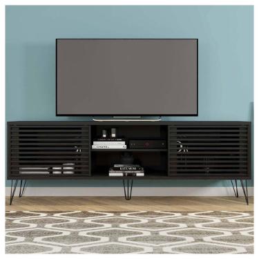 Imagem de Rack Bancada Para TV Até 72 Polegadas Frizz Preto Caemmun