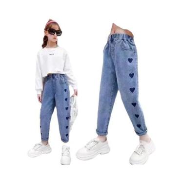 Imagem de Calças Jeans Largas Para Meninas Adolescentes, Moda Casual De Primaver