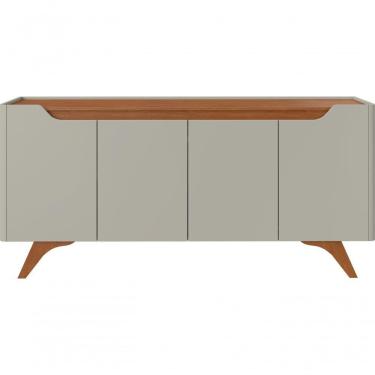 Imagem de Buffet Grécia 4 Portas Com Pés Em Madeira Maciça Mavaular Off White-naturale