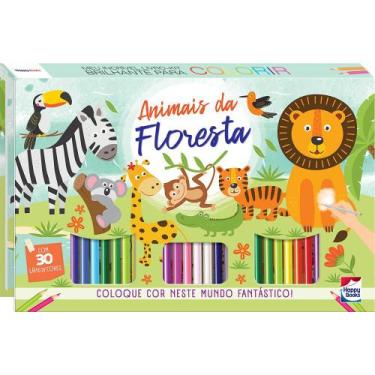 Imagem de Livro - Meu Incrível LIVRO Brilhante para Colorir: Animais da Floresta