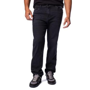 Imagem de Calça Jeans Masculina Max Denim Reta Premium Preto, Preto, 42