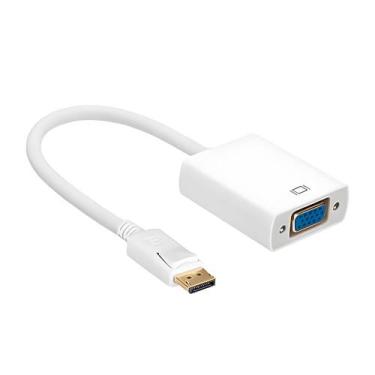 Imagem de Adaptador DisplayPort para VGA  Conversor DP Macho para VGA Fêmea  Com