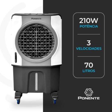 Imagem de Climatizador de Ar Ponente 70L Turbo 210W 4 em 1 com Ventilação Umidif