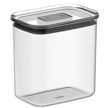 Imagem de Pote Hermético Cozinha 650ml Ou Retangular Empilhavel Branco, 1,5L, Na