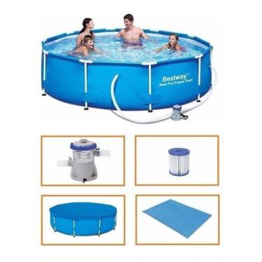 Imagem de Piscina Bestway 4678 Litros Standard com Bomba Filtro 3785 lh 110v Capa e Forro