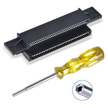 Imagem de EEEKit Substituição do conector NES de 72 pinos, slot de cartucho NES com chave de fenda de 3,8 mm, ferramenta aberta para sistema de interruptor de 8 bits