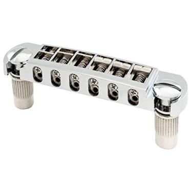 Imagem de Musiclily Pro Estilo Pigtail Wraparound Ponte Fixa Ajustavel para Guitarra Estilo Les Paul,Cromado