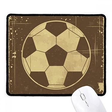 Imagem de Mousepad com ilustração esportiva de futebol americano preto com borda costurada, tapete de borracha para jogos