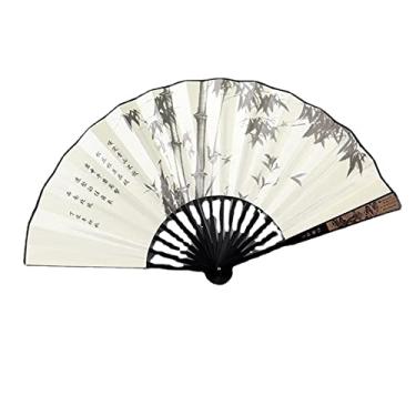 Imagem de XIALON 1 ventilador dobrável estilo chinês de 33 cm para ventilador masculino de seda antigo de verão