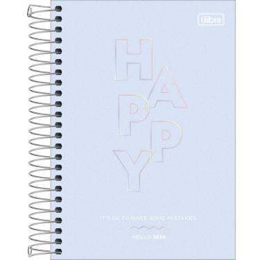 Imagem de Agenda Espiral Diária Happy 2024 14x20cm 176 Folhas Tilibra
