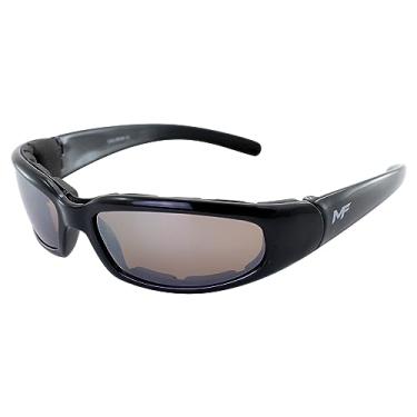 Imagem de Óculos de sol MotoFrames MF Chill acolchoado para motocicleta armação preta lentes espelhadas para dirigir