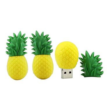 Imagem de Flash Drives USB em forma de abacaxi de 64 GB, pen drive de memória, pen drives pen drives USB Flash Disk Pen Drive U Disk USB (amarelo)