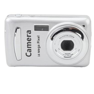 Imagem de Camera Porttil Luqeeg 16MP, Gravador de Vdeo HD 1080P, Zoom Digital 16X, Estabilizao Multieixo, Tela de 2,4 Polegadas, Cinza Prateado
