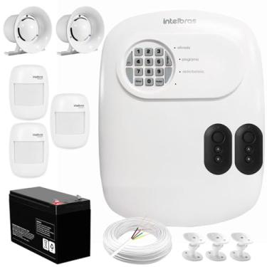 Imagem de Kit Central de Alarme Anm 24 Net Intelbras + 3 Sensores Ivp 2000 Sf + Bateria + Sirenes + Cabo
