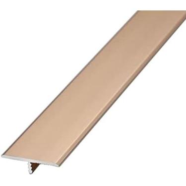 Imagem de Tira de transição de piso de liga de alumínio para interior, tira de junção de piso com moldagem em T, faixa de borda de carpete, 90 cm/36 pol., Dourado, largura 2 cm/0,79 pol.