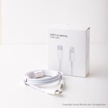 Imagem de Cabo USBC Turbo Lightning 2 Metros Branco Compativel com Iphone-11-12-