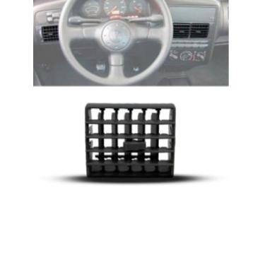 Imagem de Par grade difusor ar preta  do painel gol/ voyage/ parati/saveiro gii 