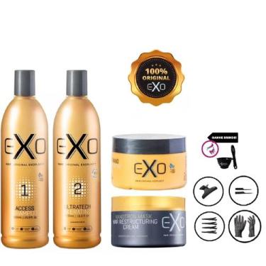 Imagem de Kit Exo 500ML e Máscaras de Hidratação e Reconstrução 250g - Exoplasti