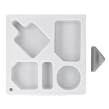 Imagem de Bandeja de Suporte de Copo de sofá, Bandeja de Suporte de Copo de sofá para Bebidas, Lanches, Suporte de Telefone, Caddy de Plástico de Silicone Com Compartimentos (Branco)