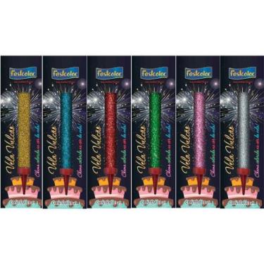 Imagem de Vela Vulcão de Aniversário Várias Cores - Fantasias Carol FC, Vermelho