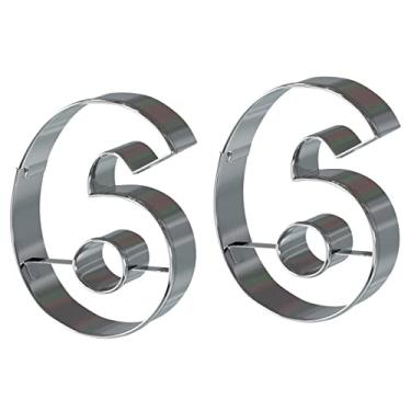 Imagem de Bakerpan Cortador de biscoito de aço inoxidável número 6 formas, 8,5 cm - conjunto de 2