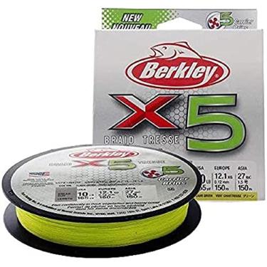 Imagem de Berkley Jordan Lee x5 Braid Superline, verde-chama, força de ruptura de 3,5 kg, linha de pesca de 2188 m, adequada para ambientes de água doce