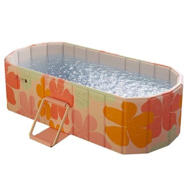 Imagem de HeYi Home Banheira de gelo dobrável portátil dobrável, banheira de imersão dobrável de PVC não inflável, grandes espaços independentes, adequada para academias ao ar livre em casa (universal